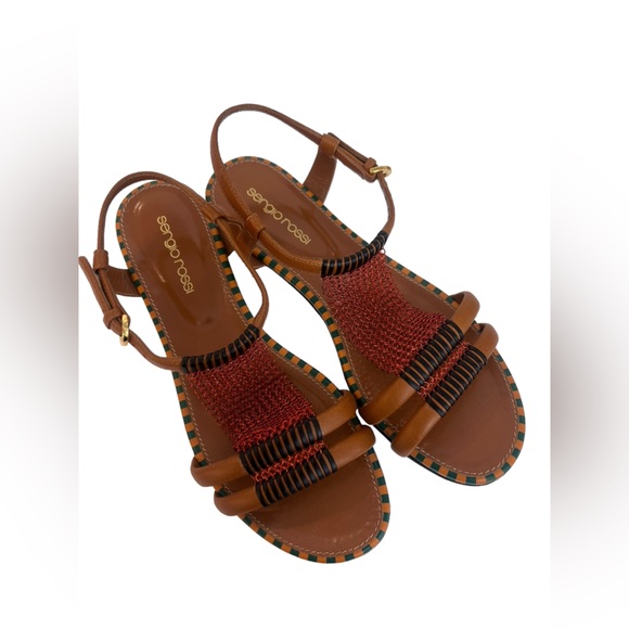 Sergio Rossi mesh ankle strap strappy sandals - Picture 8 of 8